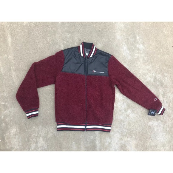 champion red bomber jacket